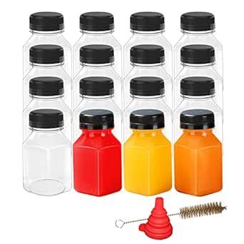 YBCPACK Kleine Plastikflaschen zum Befüllen 125ml Mini Ingwer Shot