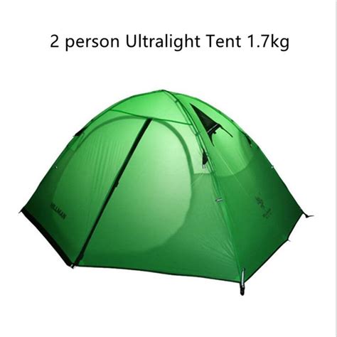 Camping Signs 17kg Ultralight 2 Person Tent 20d Silicone Fabric Double