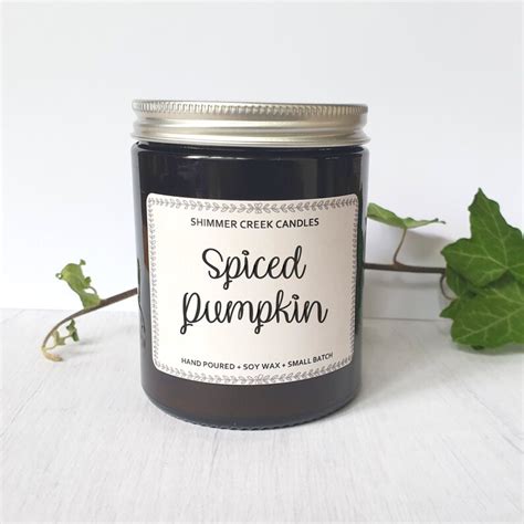 Spiced Pumpkin Candle Fall Autumn Decor Scented Soy Wax Etsy