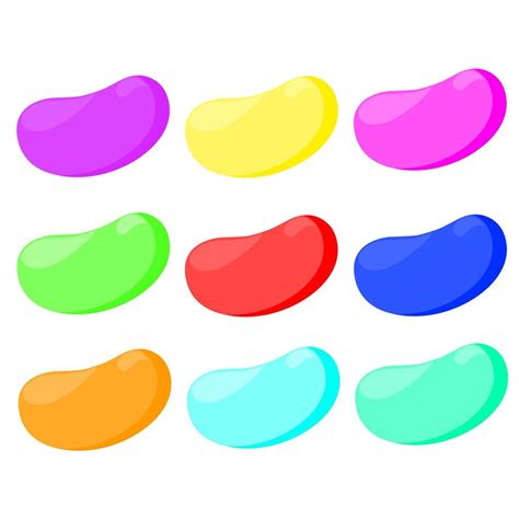 Vector illustration of jelly beans on a white background. Colorful ...