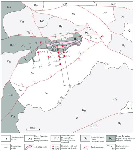 Geological map of mining area. | Download Scientific Diagram