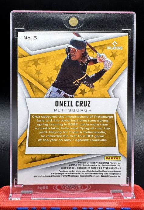 ONEIL CRUZ 2022 Panini Chronicles Rookies Stars RC Rookie 5 Pirates