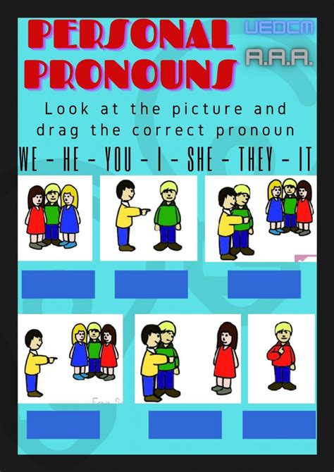 Personal Pronouns Online Exercise For 1° Scp Live Worksheets