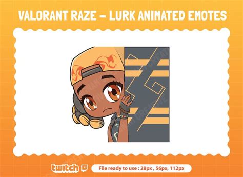 Valorant Raze Lurk Animated Emote For Twitch Twitch Animated Emote