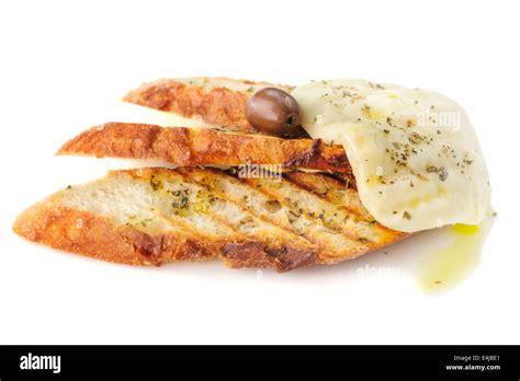 Grilled Bread With Cheese Stock Photo Alamy