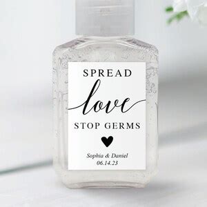 Printable Personalized Hand Sanitizer Labels Wedding Etsy