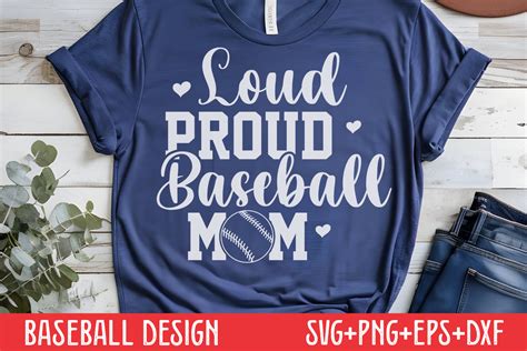 Baseball Svg Loud Proud Baseball Mom Graphic By Craftart · Creative Fabrica