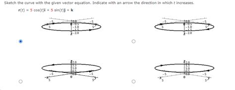 Solved Sketch The Curve With The Given Vector Equation