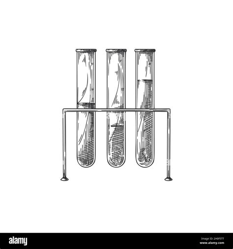 Croquis de un objeto químico de laboratorio Matraces vasos de