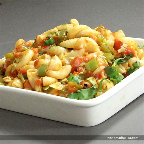 Veg Macaroni Is An Indian Style Macaroni Prepared With Desi Spices And