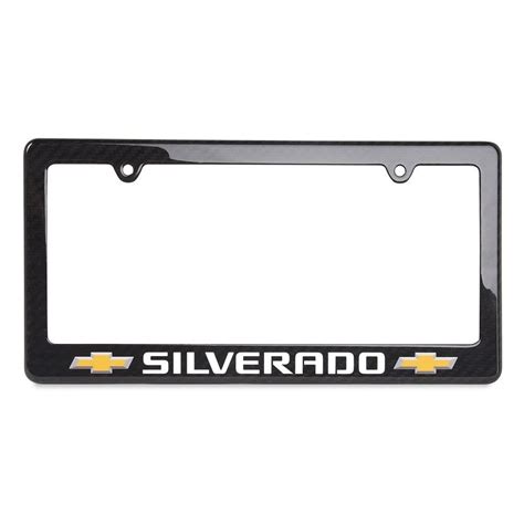 Chevy Silverado Bowtie Carbon Fiber License Plate Frame Walmart