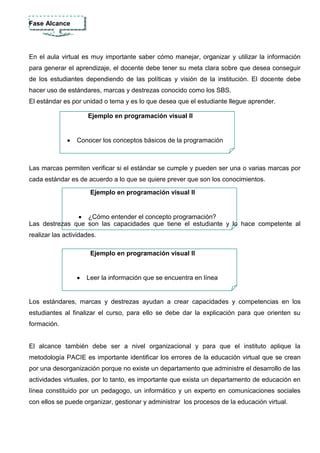 Estructura de las aulas virtuales según pacie PDF