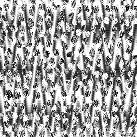 Abstract Black And White Paper Halftone Engraving Grunge Line Art