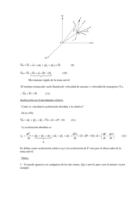 Solution Apunte Resumen Cinematica Del Movimiento Relativo Pdf Studypool