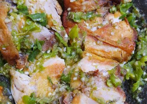 Resep Ayam Penyet Cabe Ijo Oleh Asmaul Husna Cookpad