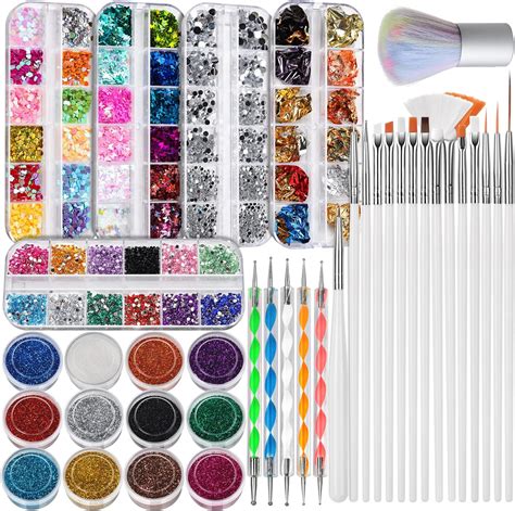 Amazon Fandamei Nail Art Brush Kit Nail Design Tools Kit With