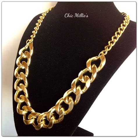 Gold Bold Large Chunky Chain Necklace Chain Necklace Gold