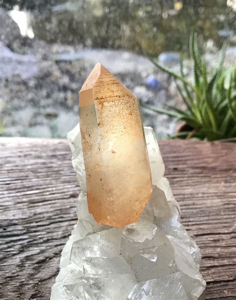 Reserved For B Lemurian Seed Quartz Crystal Raw Orange Deep