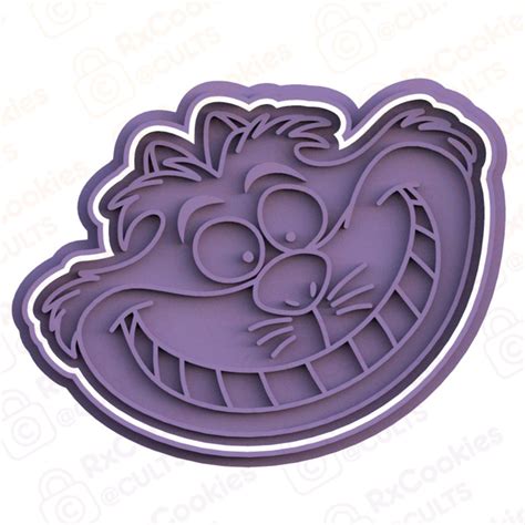 Stl File Alice In Wonderland Cat Cookie Cutter・3d Print Model To