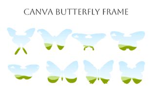 Canva Butterfly Frame Graphic By T Mea Herczeg Creative Fabrica