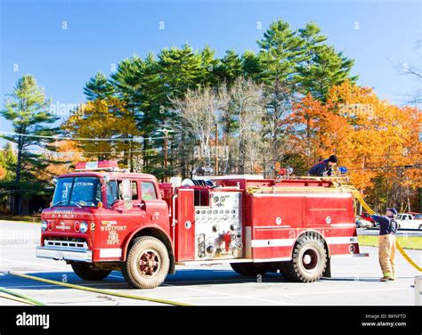 Fire Engine Wiscasset Maine Usa Stock Photo Alamy