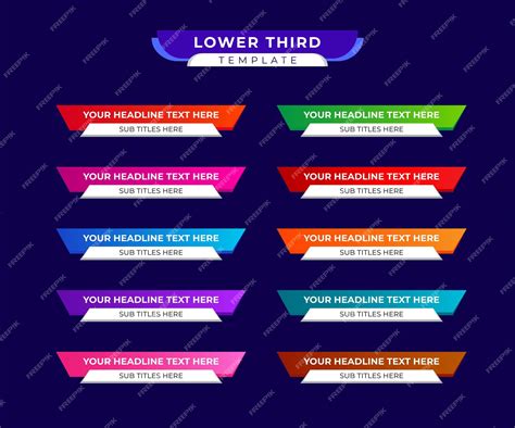 Premium Vector Lower Thirds Template Or Colorful Lower Thirds