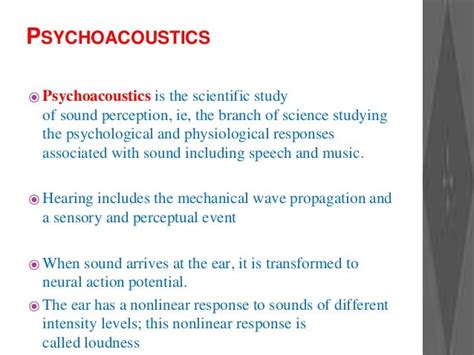 Psychoacoustics & Noise criteria