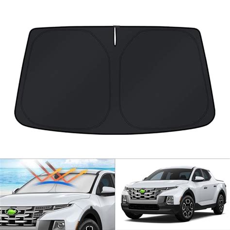 Buy KUST Windshield Sun Shade for Hyundai Santa Cruz 2022 2023 Window Sunshade Sun Visor ...