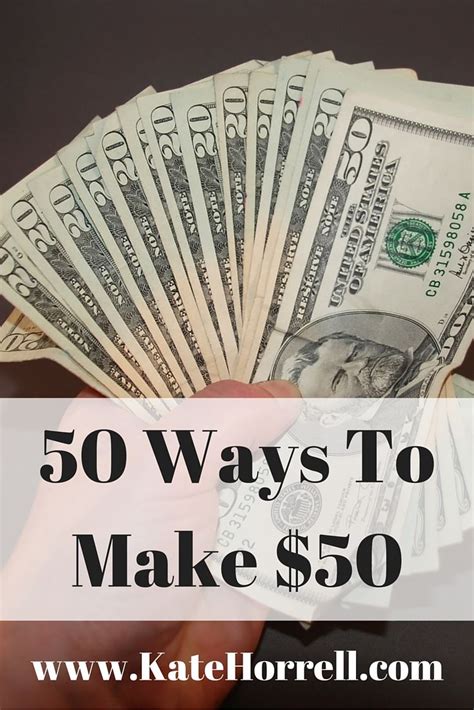 60 Ways To Make 50 Dollars Fast • Katehorrell Finanzas Trabajos En