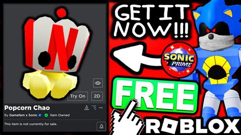 Free Accessory How To Get Popcorn Chao Plushie Roblox Sonic Event