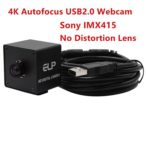 4K Autofocus USB Webcam No Distortion CMOS IMX415 Video Surveillance