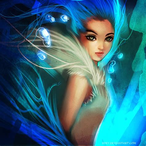 Wallpaper Face Illustration Eyes Long Hair Blue Hair Black Hair