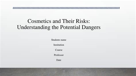 Solution Cosmetics And Their Risks Studypool