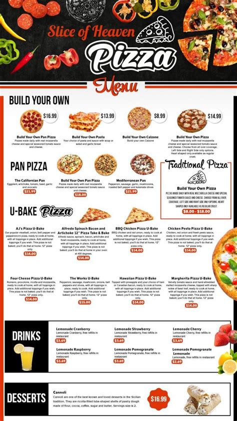 Pizza Menu Board idea | Pizza menu, Menu design, Menu