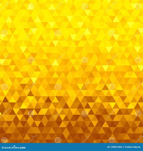 Abstract Seamless Gold Background From Gold Triangles Stock Vector