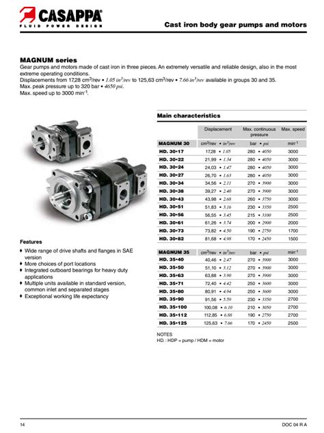 Casappa Magnum Series Cast Iron Body Gear Pumps And Motors Hd Hd