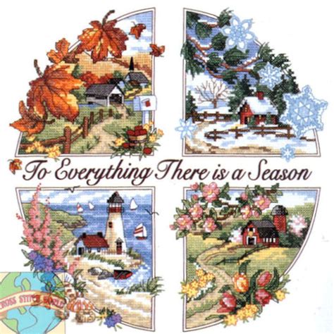 Cross Stitch Kit Dimensions Four Seasons Nature Sampler 3174