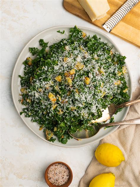 Lemon Kale Caesar Salad Easy Kale Caesar Salad Recipe