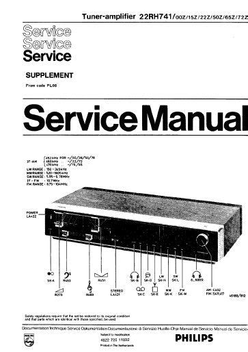 Philips 22ah572 Pa Stereo Amplifier Service Manual Inc Pcbs Schem Diags And Parts List 24 Pages