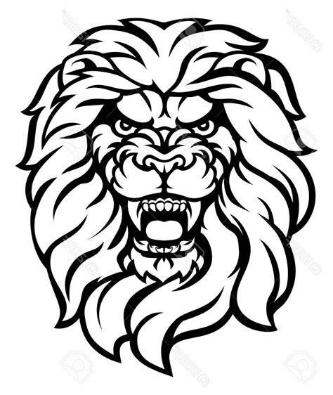 Lion Face Outline Drawing | Free download on ClipArtMag