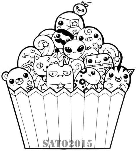 Gambar Draw Cupcake Cartoon Images Clip Art Library Gambar Doodle Di Rebanas Rebanas