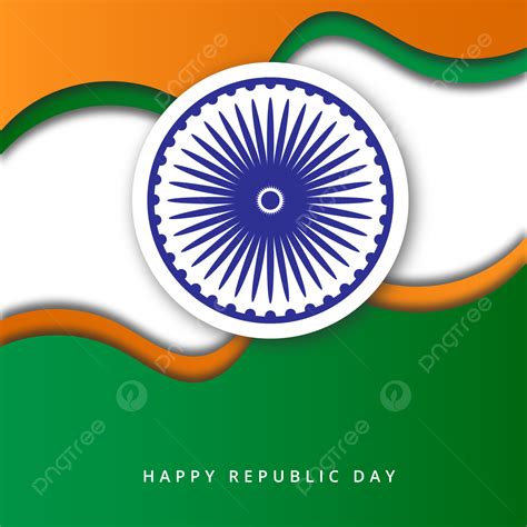 India Republic Day Vector Hd Png Images Paper Cut Happy India Republic