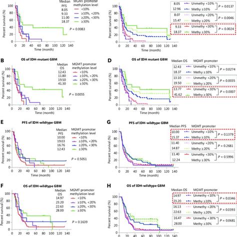 Survival Analysis Of Idh Mutant Gbm With Different Mgmt Promoter