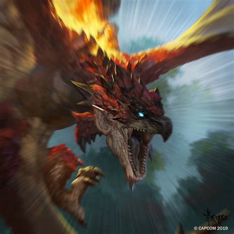 ArtStation Rathalos Bayard Wu Monster Hunter Series Monster Hunter