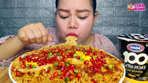 POP MIE GAGA LEVEL 5 EXTRA PEDAS PAKE TELLOR CABE RAWIT MUKBANG YouTube