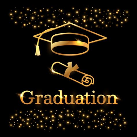 Graduation Banner Poster With University Or High School Cap And