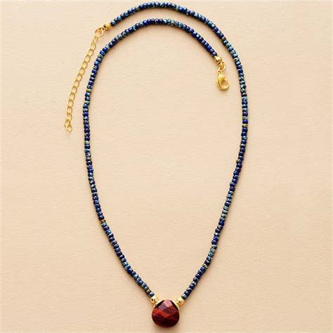 Seed Beads Teardrop Choker Necklace Handmade Natural Stones Necklace