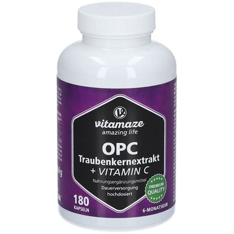 Vitamaze Opc Traubenkernextrakt Hochdosiert Vitamin C St Shop