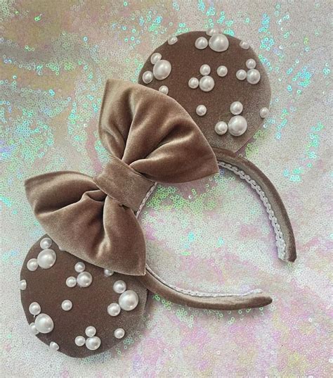 Velvet Pearl Minnie Ears Curated On Ltk In Diy Mickey Ears