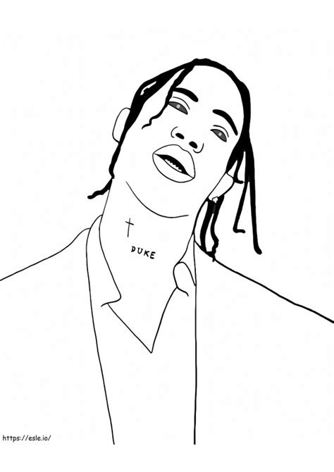 Dibujos Para Colorear De Travis Scott Ilustraciones En Blanco Y Negro